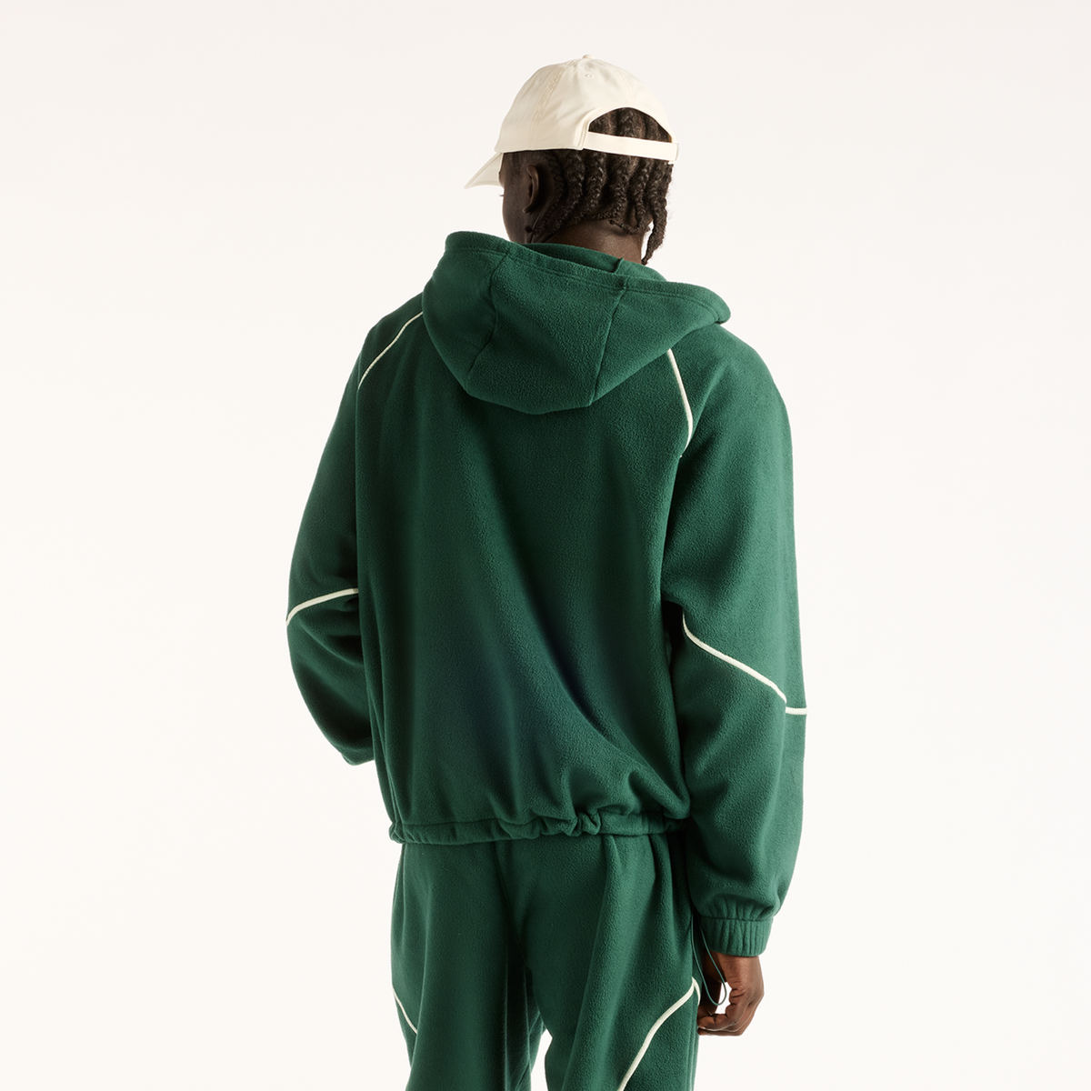New Balance Trackside Polar Fleece Hoodie in GRÜN