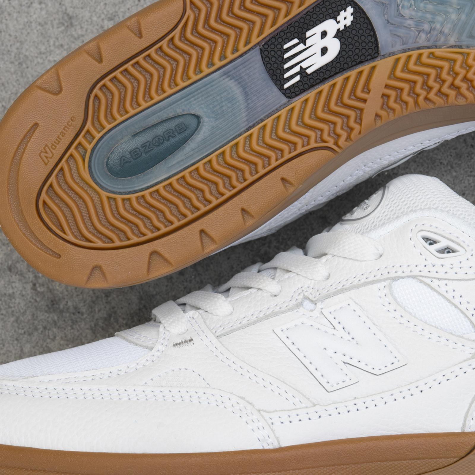 New Balance M Numeric 933 Andrew Reynolds Skateboardschuhe in WEISS