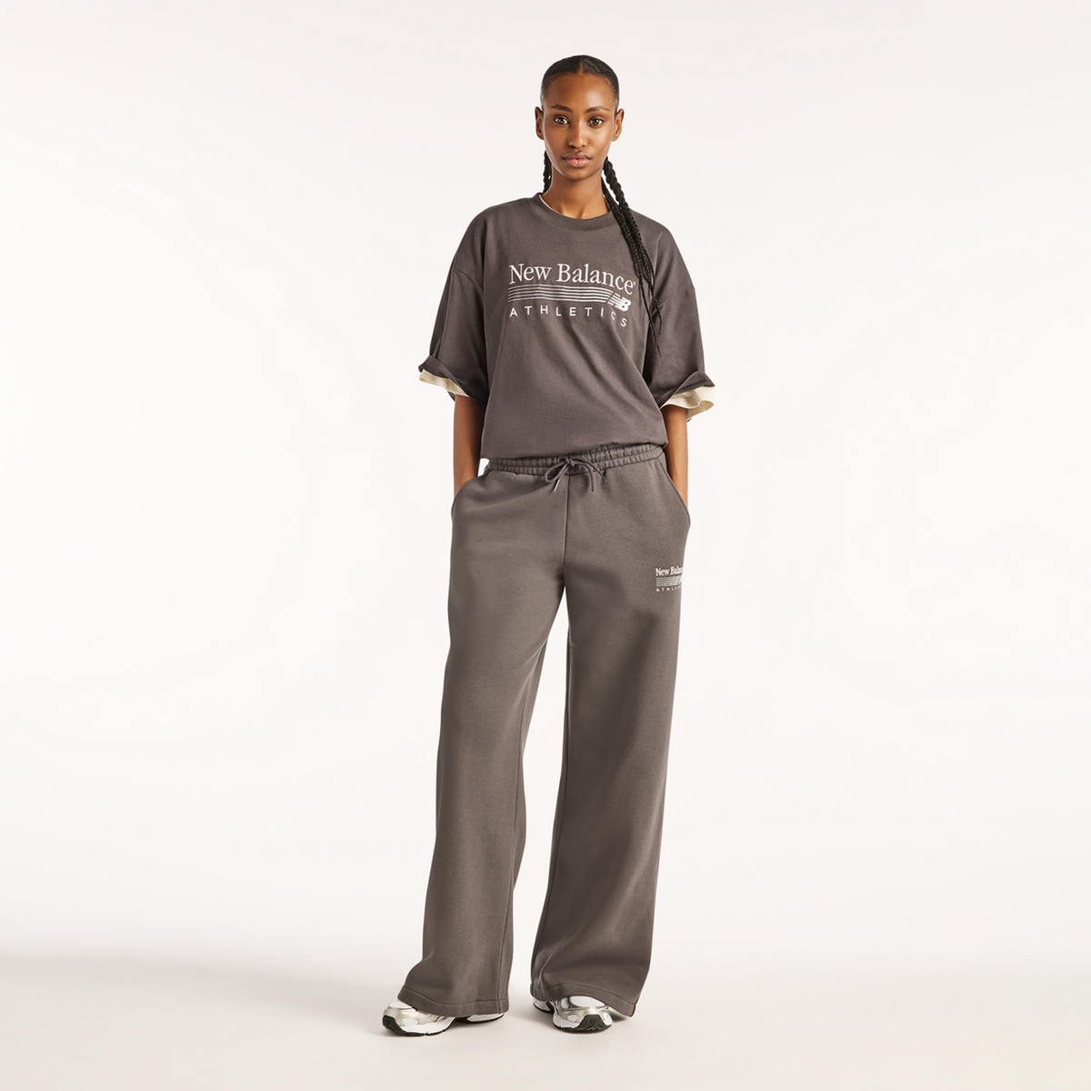 New Balance W Trackside Fleece Pant in