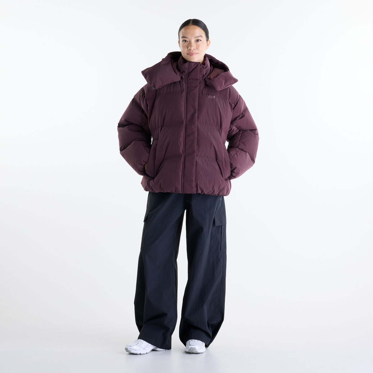 New Balance W Premium Puffer Jacket in ROT