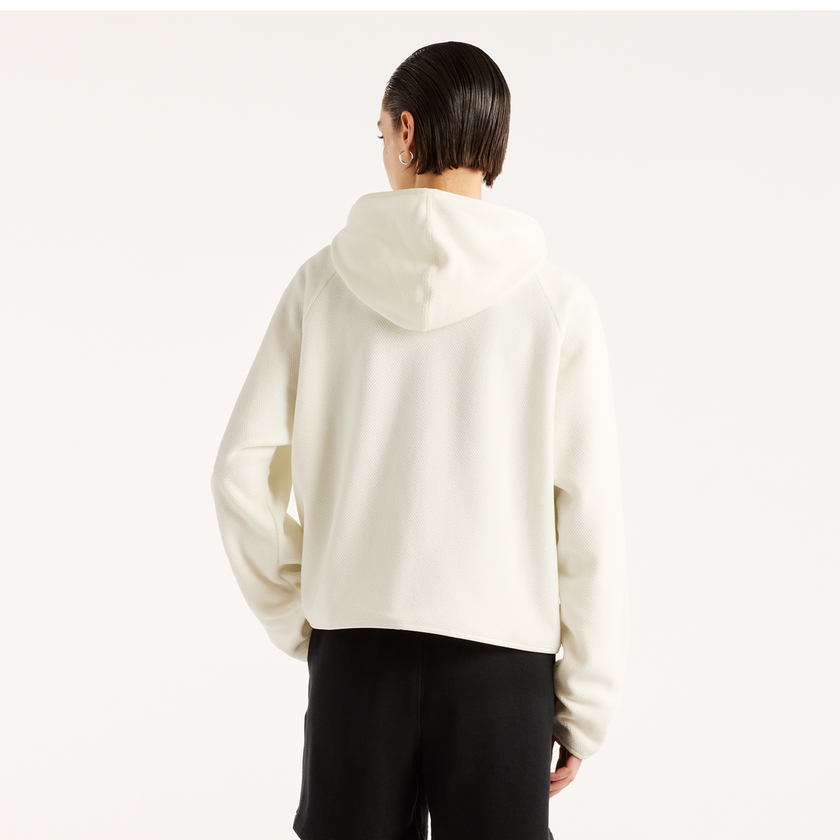 New Balance W Textured Fleece Full Zip in WEISS