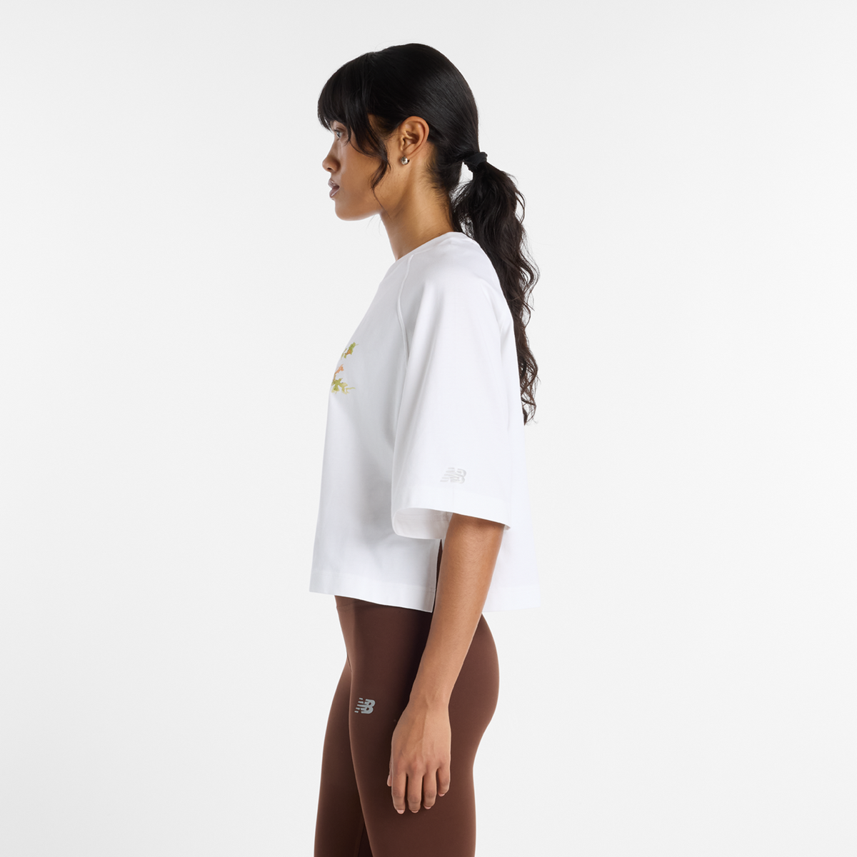 New Balance W Watercolor Multi Boxy T-Shirt in
