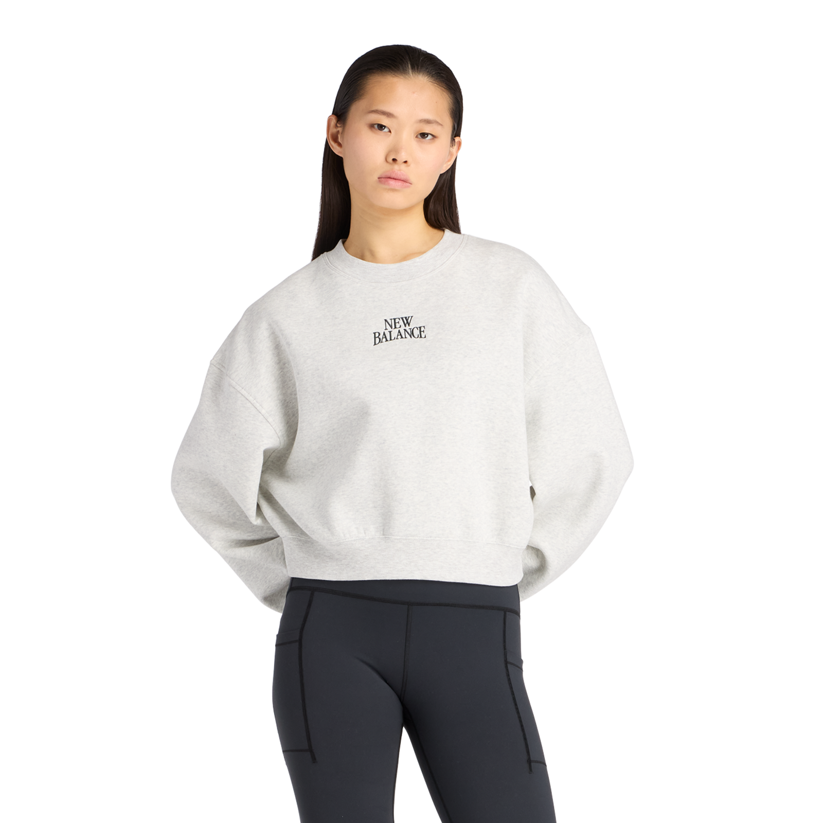 New Balance W Linear Heritage Fleece Crew in