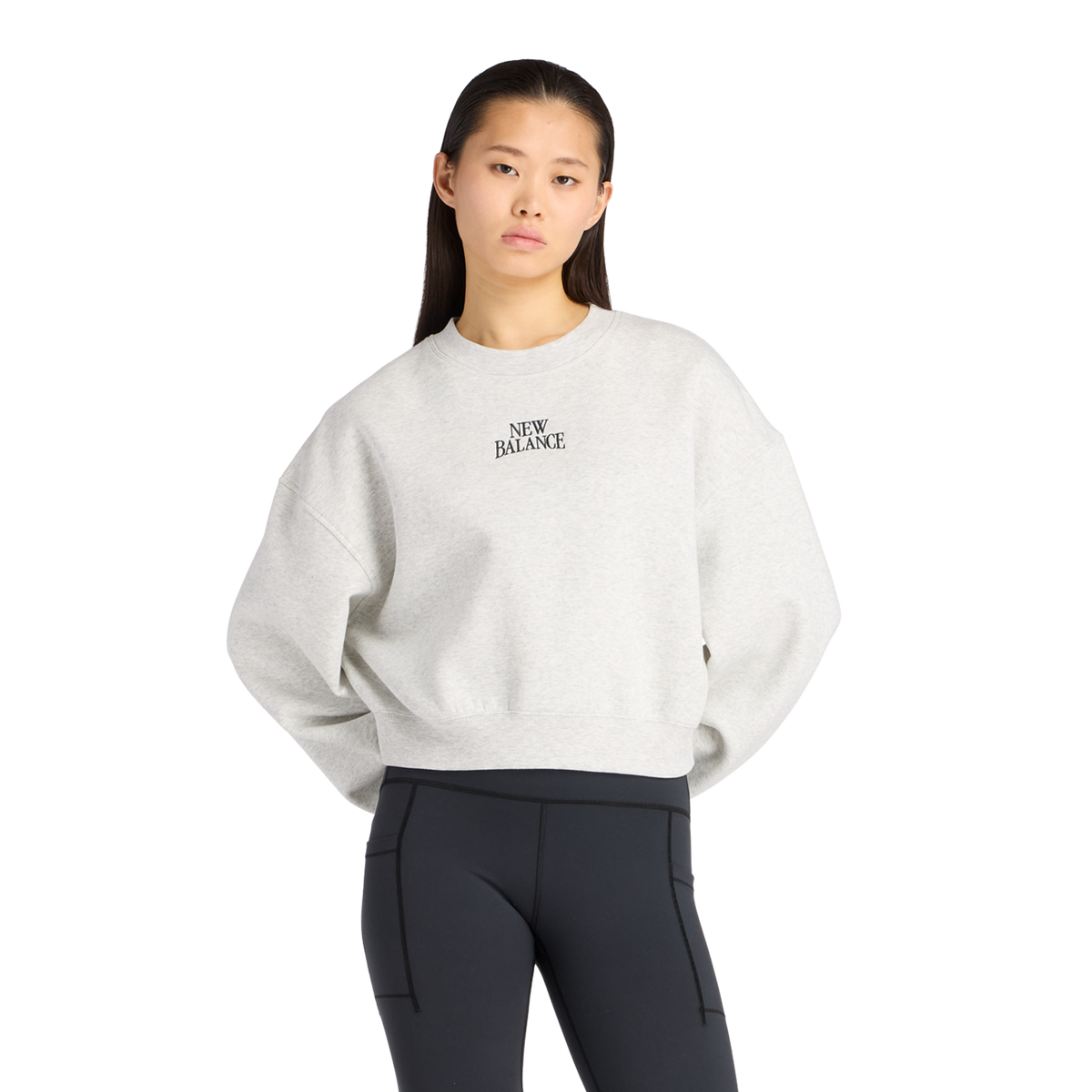 New Balance W Linear Heritage Fleece Crew in