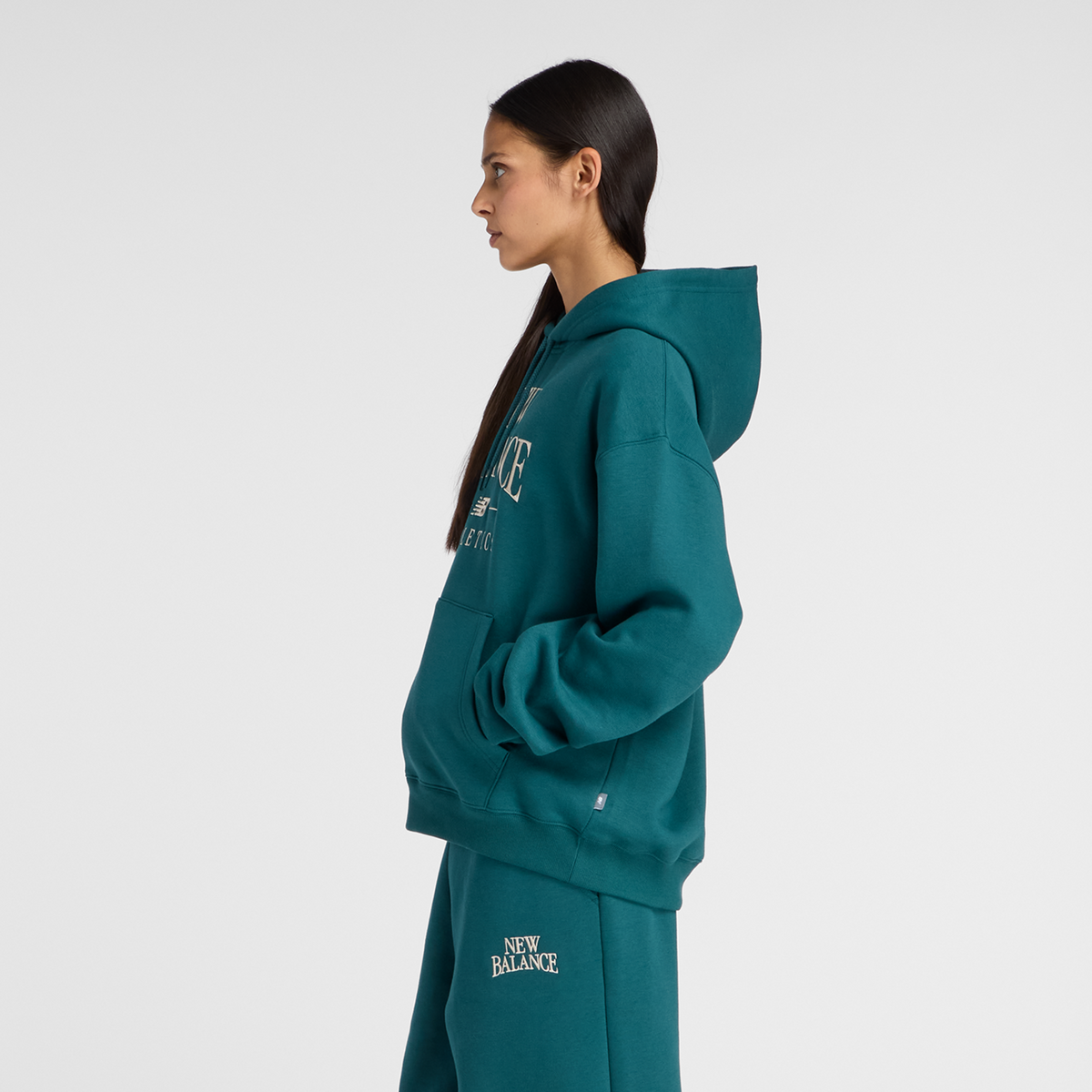 New Balance W Linear Heritage Fleece Hoodie in