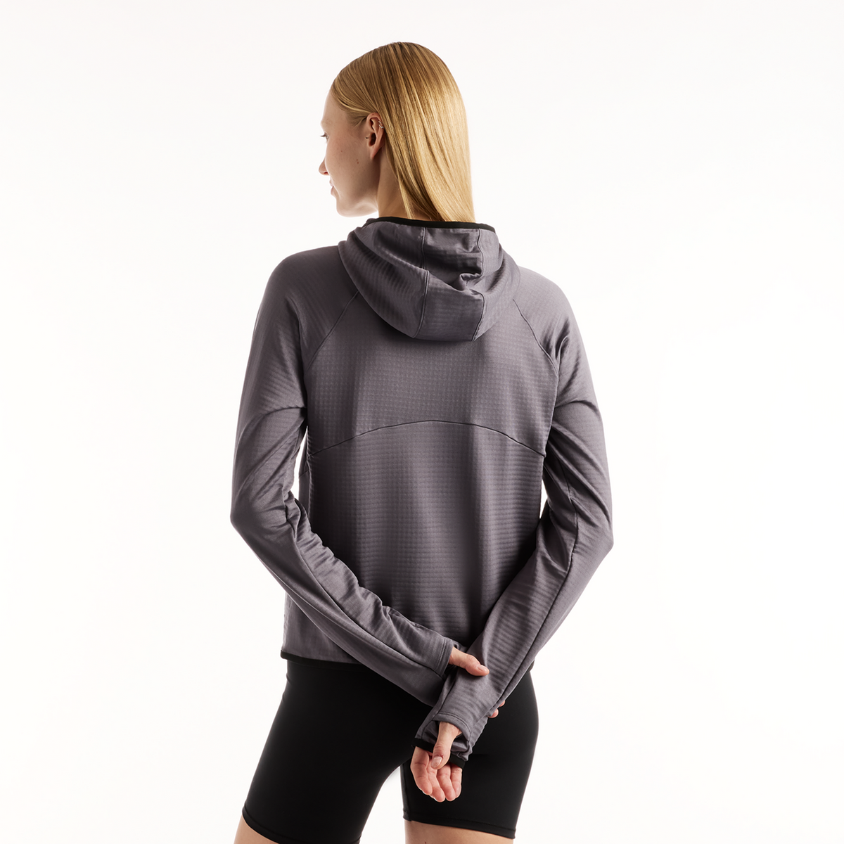 New Balance W RC Essential Heat Grid Hoodie in GRAU