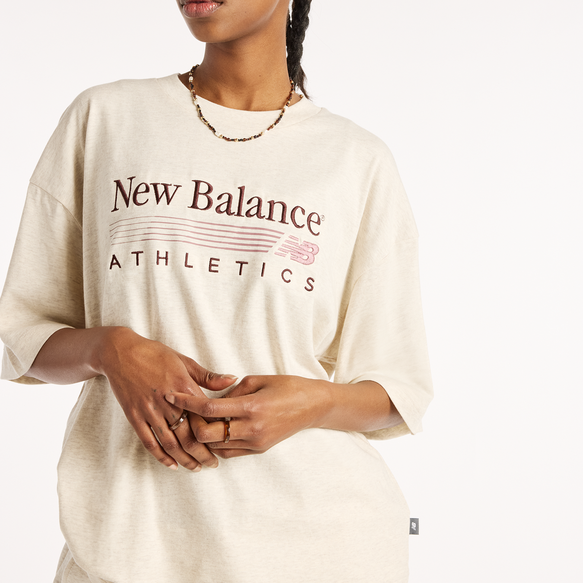 New Balance W Trackside Oversized T-Shirt in WEISS