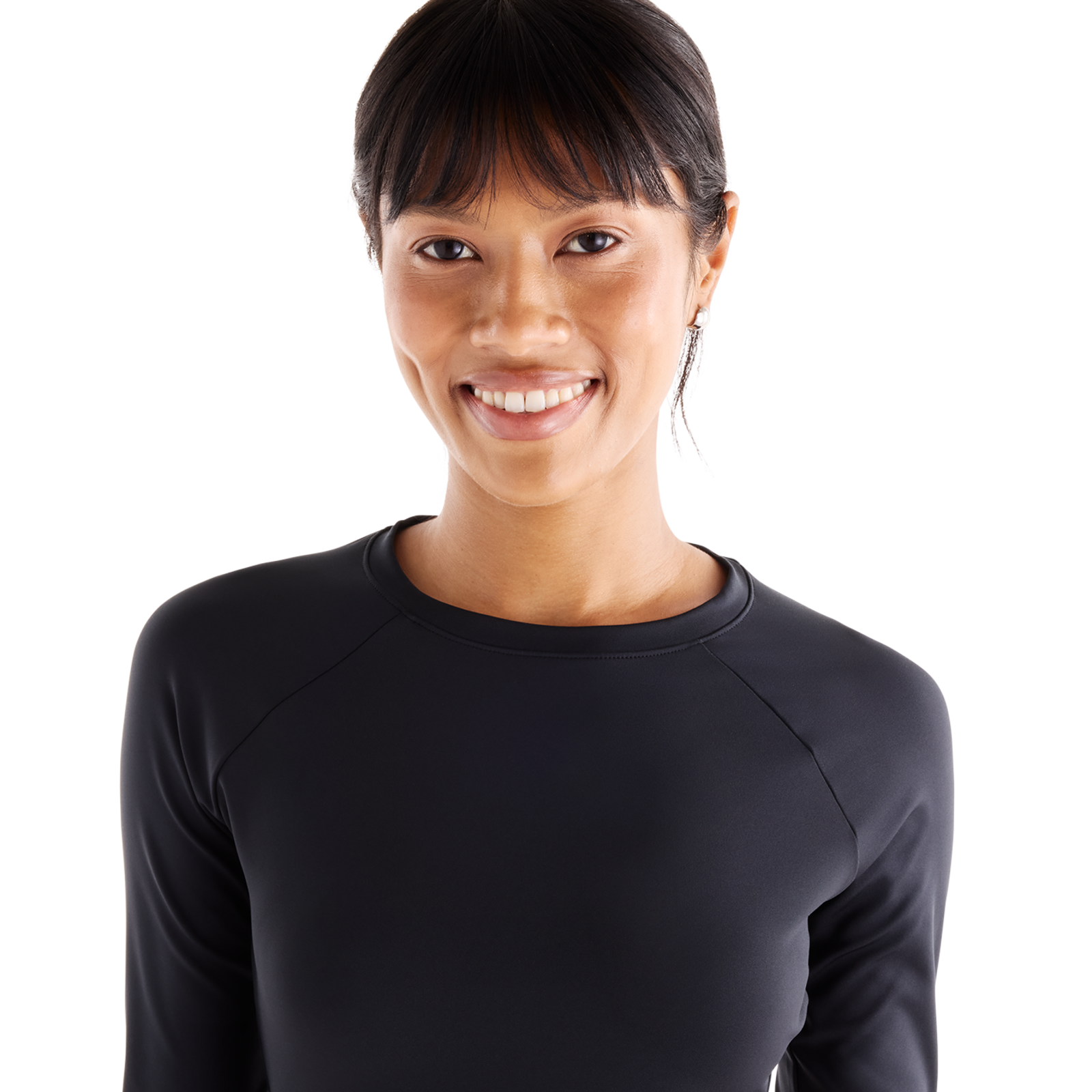 New Balance W AC Fitted Long Sleeve in SCHWARZ