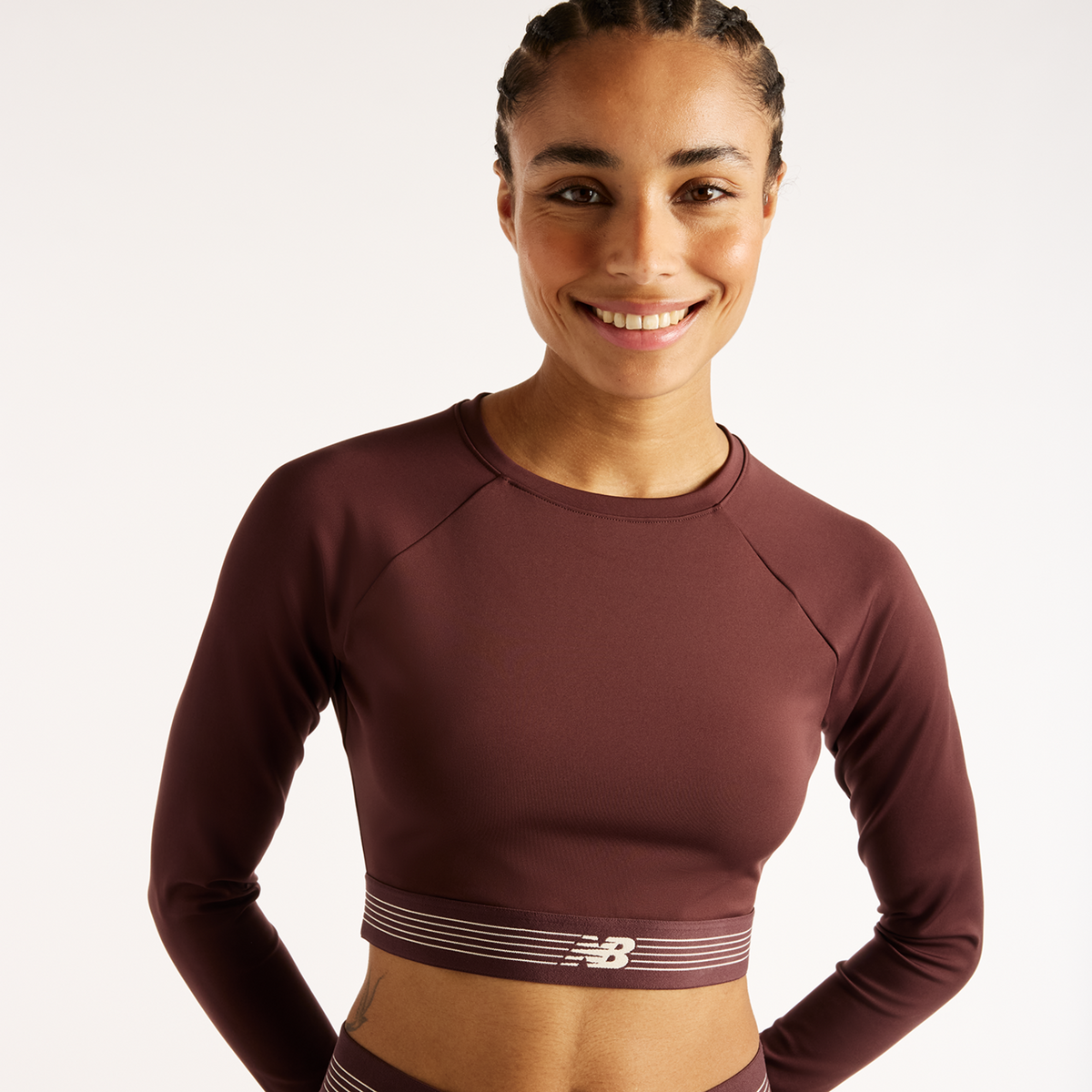 New Balance W AC Fitted Long Sleeve in ROT