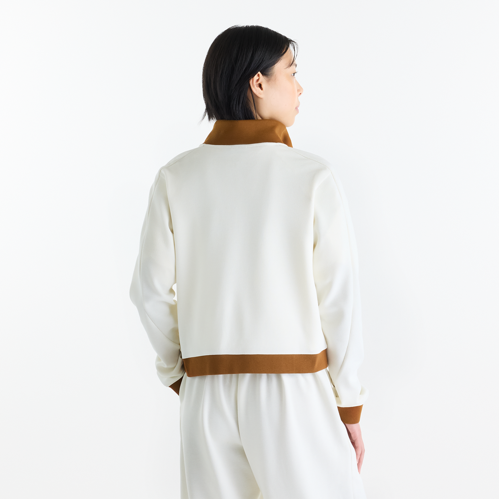 New Balance W Sport Legacy Pique 1/4 Zip in BEIGE