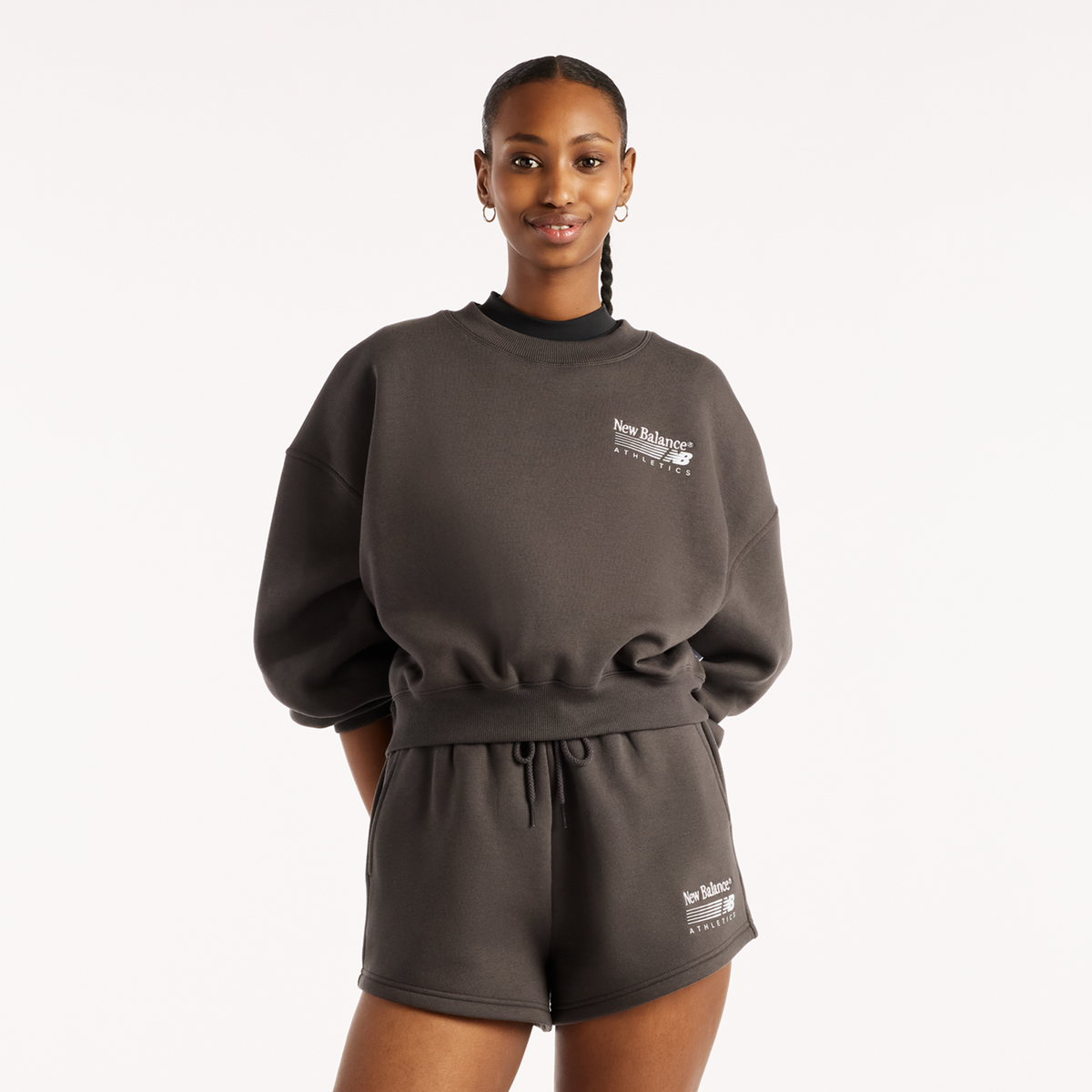 New Balance W Trackside Fleece Crew in