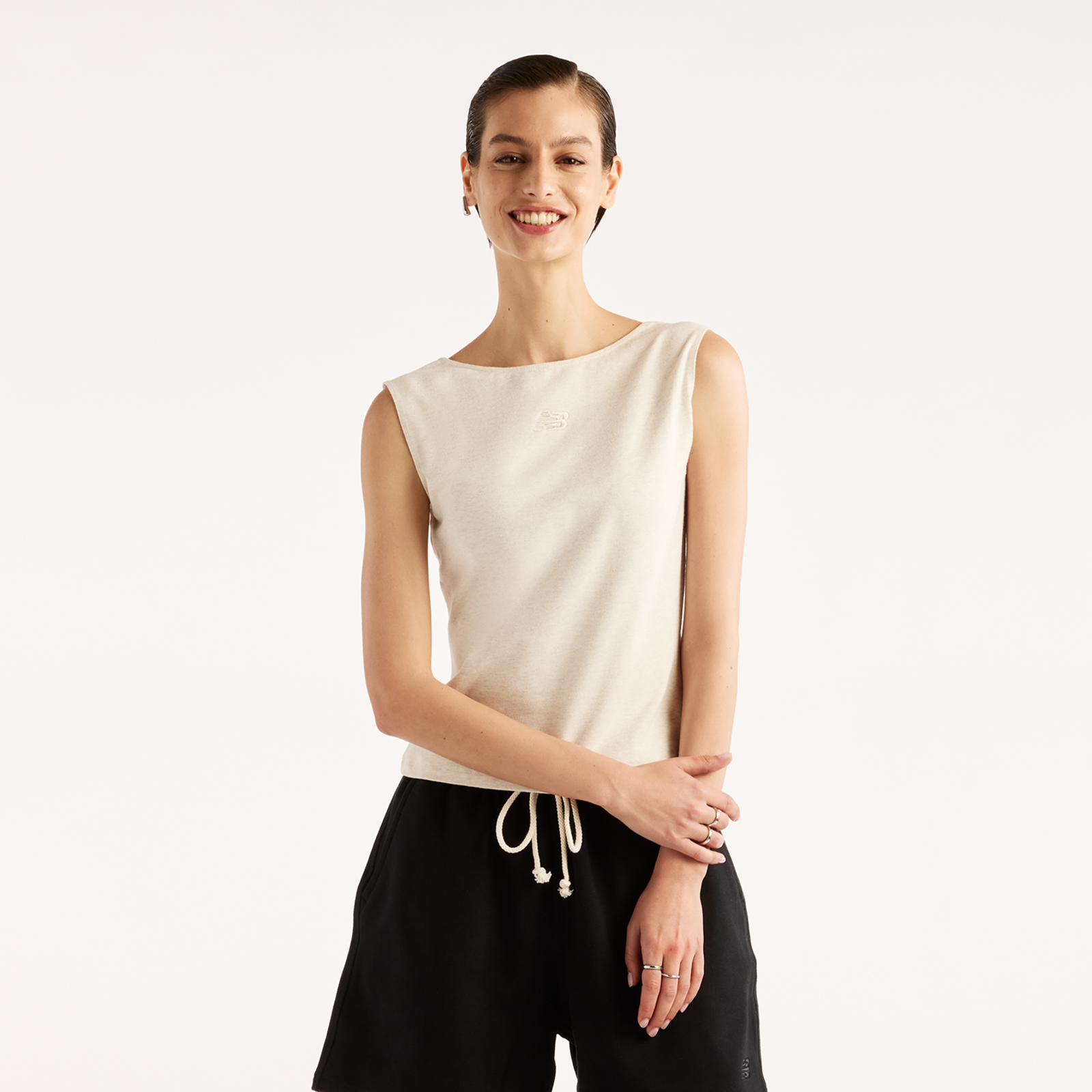 New Balance W Open-Back Fitted Tank in
