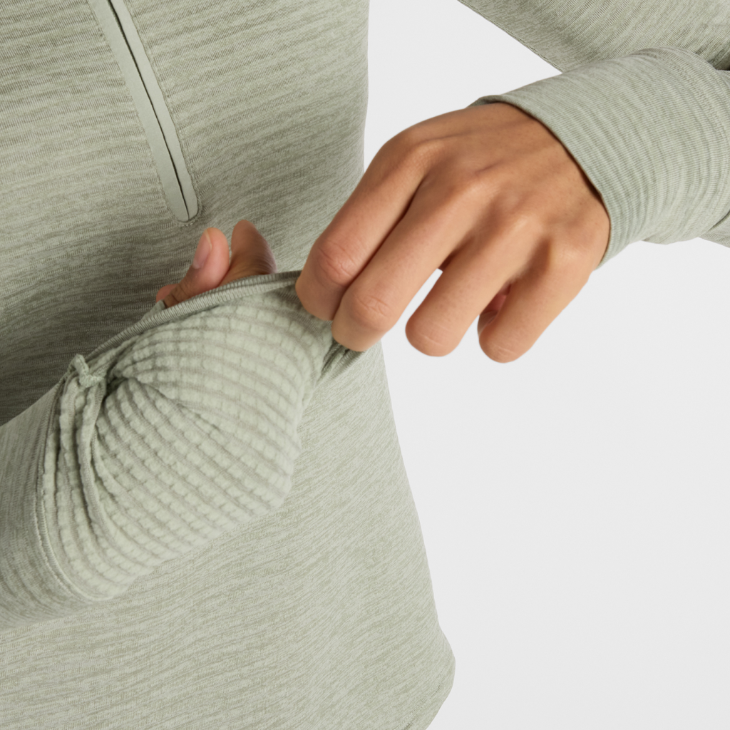 New Balance W Athletics Heat Grid Half Zip in GRÜN