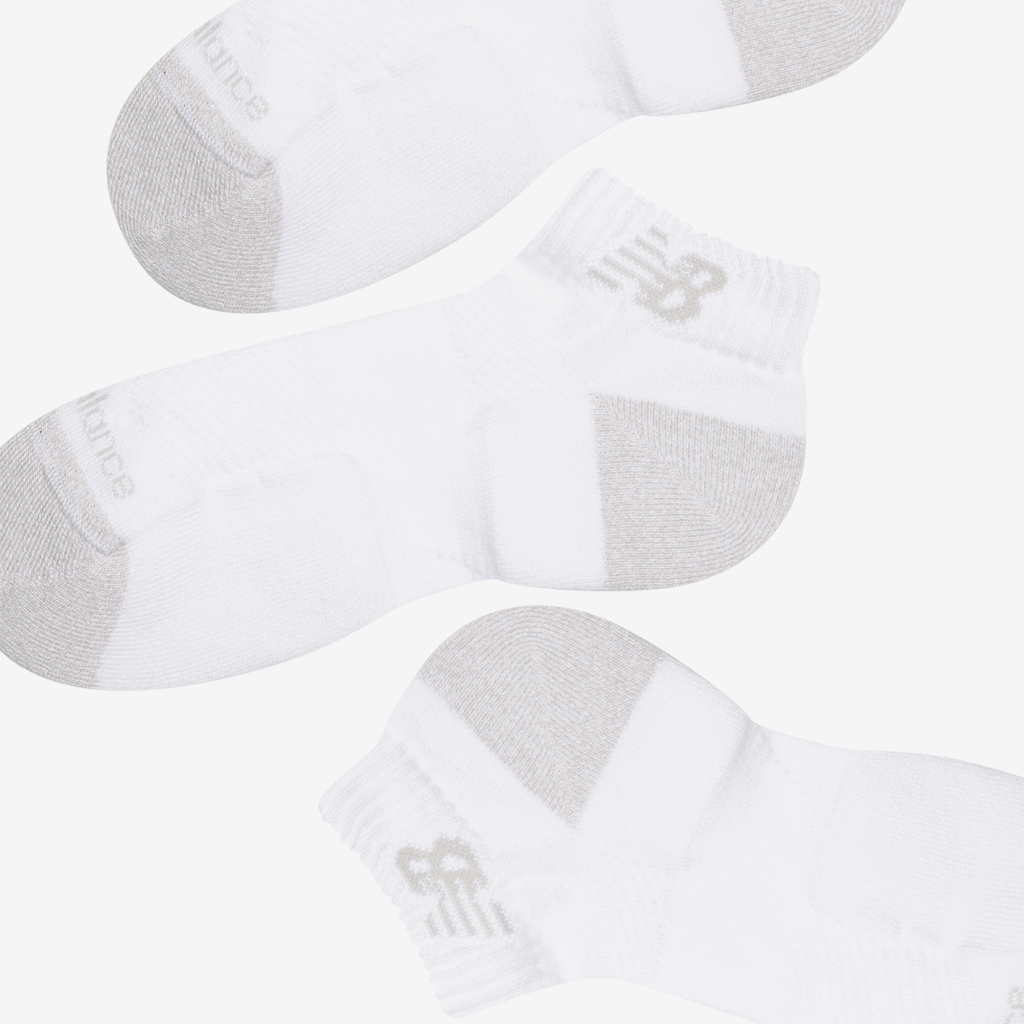 New Balance Active Low Cut Socks 3 Pack in WEISS