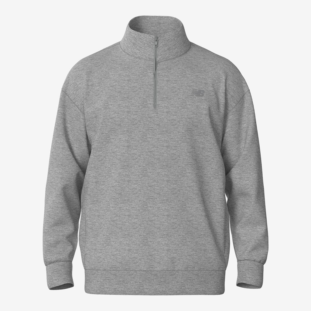 New Balance Athletics Fleece 1/2 Zip in GRAU