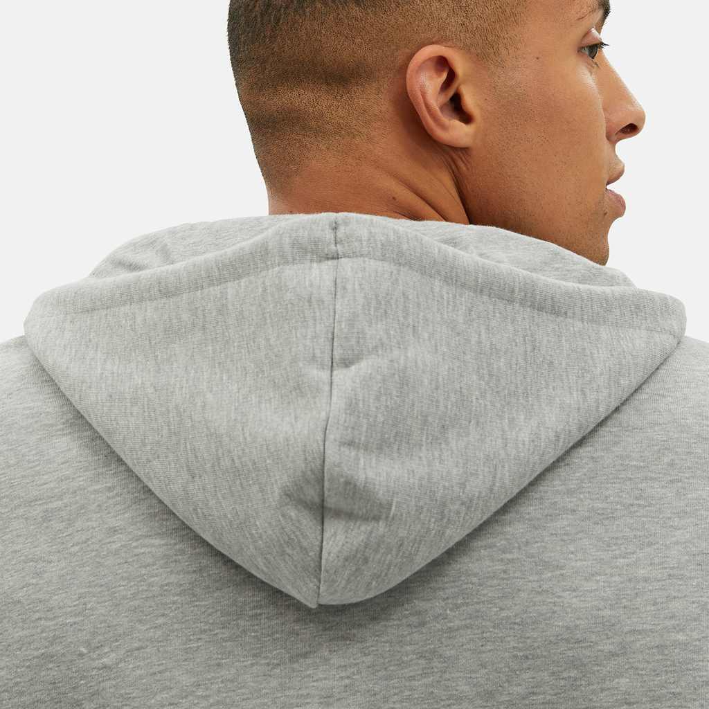 New Balance NB Small Logo Zip Hoodie in GRAU
