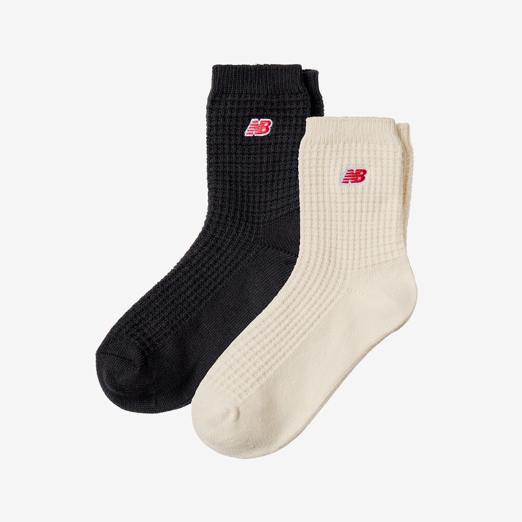 New Balance Waffle Knit Ankle Socks 2 Pack in MEHRFARBIG
