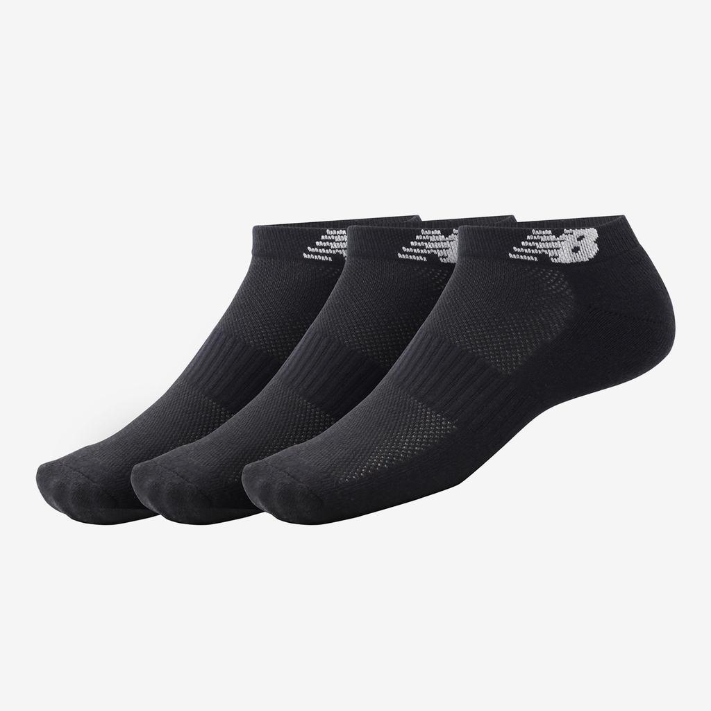 New Balance Unisex Response Performance No Show Socks 3 Pack in SCHWARZ
