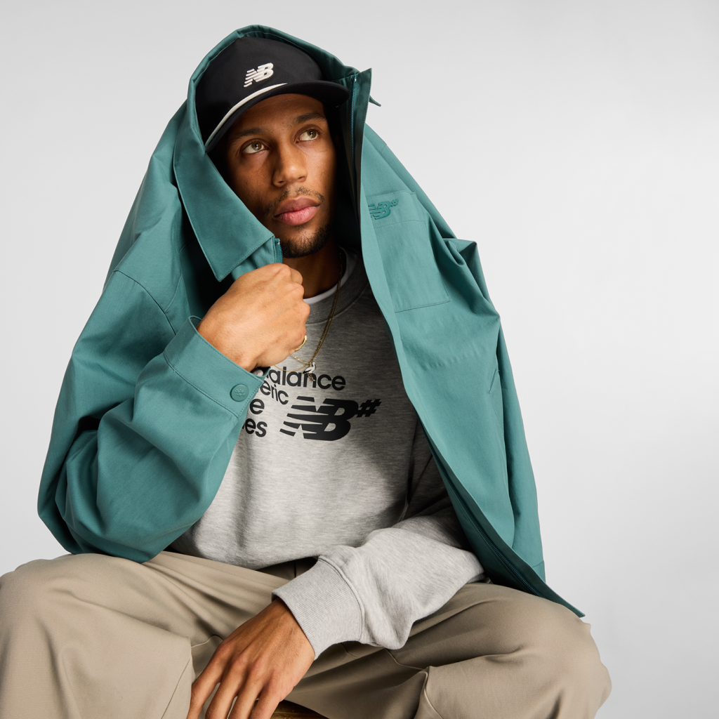 New Balance Numeric Coaches Twill Jacket in GRÜN