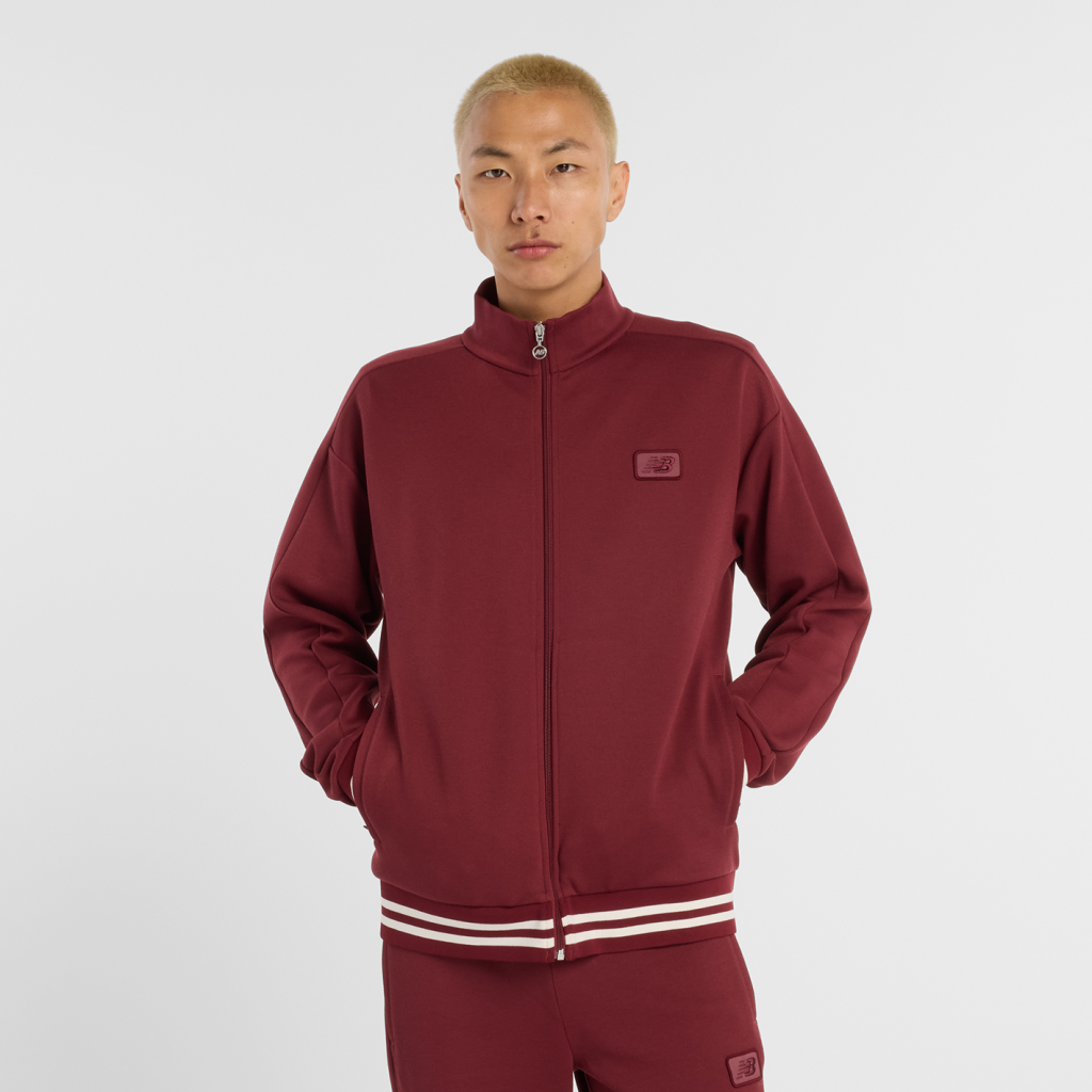New Balance Post Season Pique Track Jacket in ROT