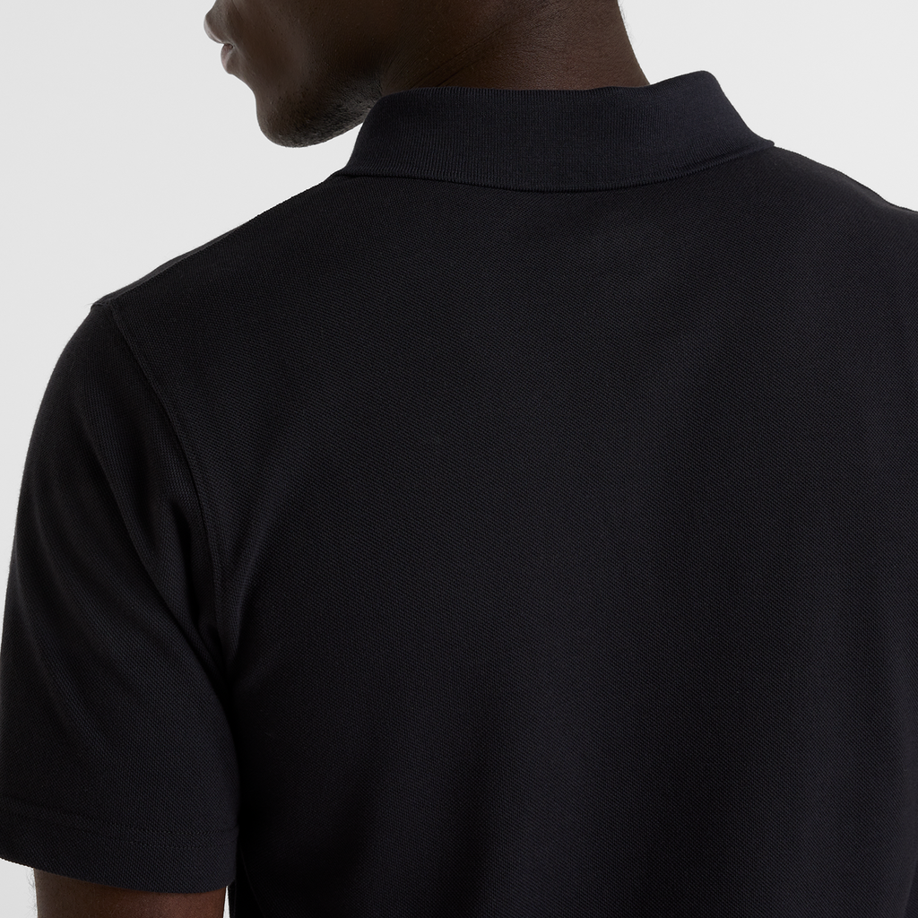 New Balance Cotton Pique Polo in SCHWARZ