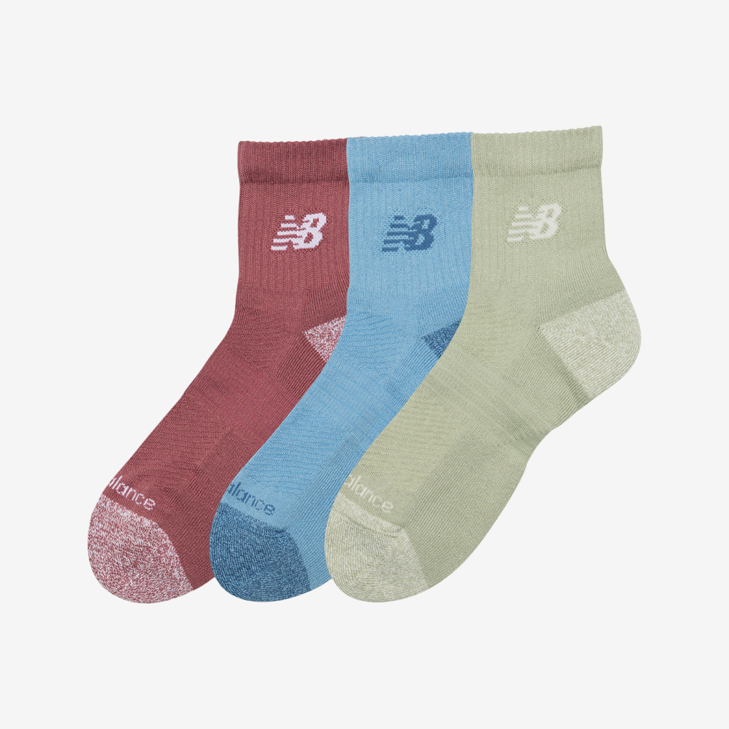 New Balance Active Quarter Socks 3 Pack in MEHRFARBIG