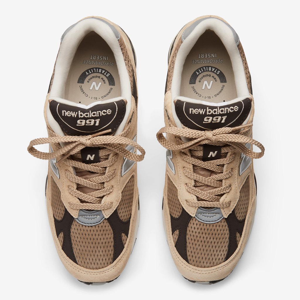 New Balance M 991 MiUK v1 Finale Freizeitschuhe in BEIGE