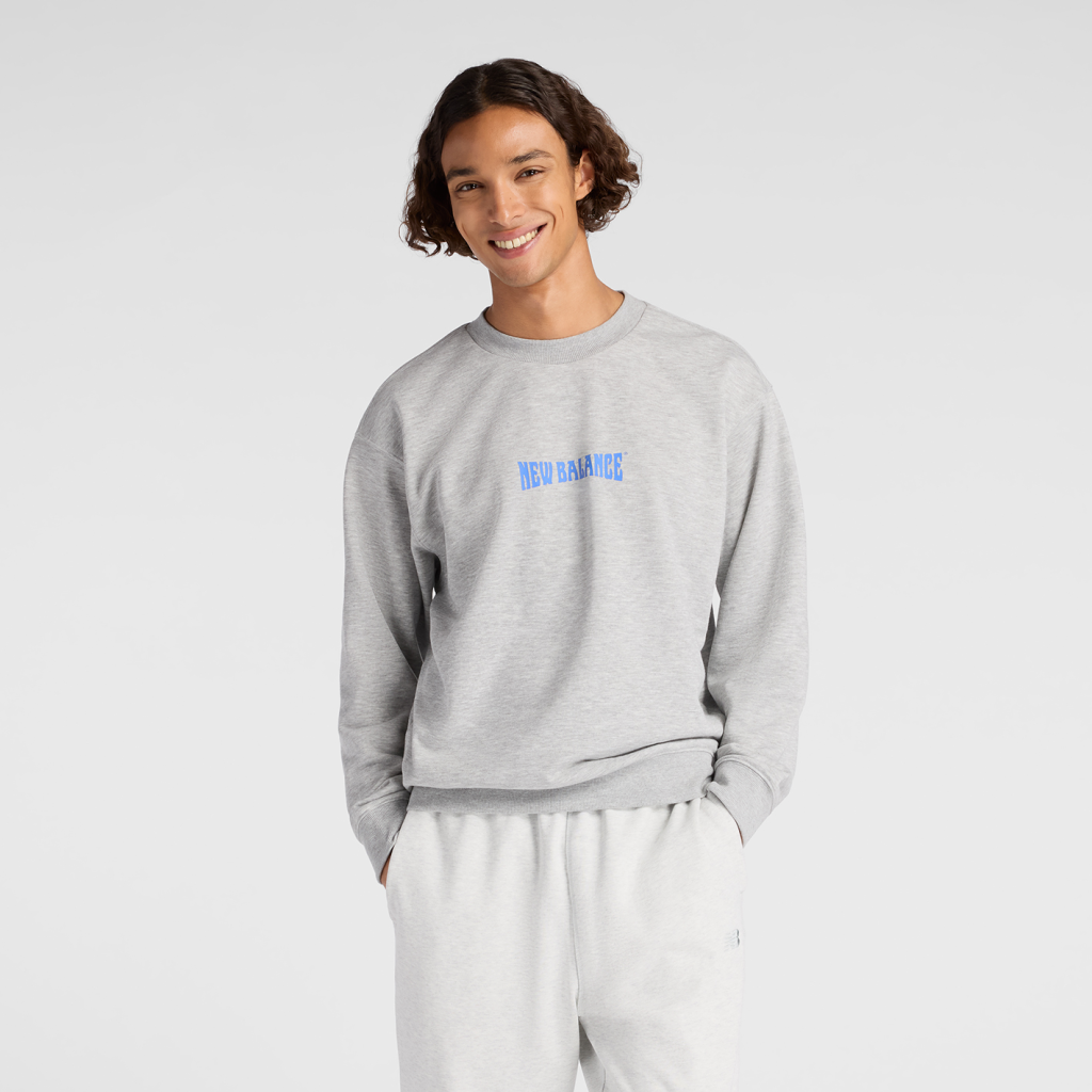 New Balance Wavey Crew in GRAU
