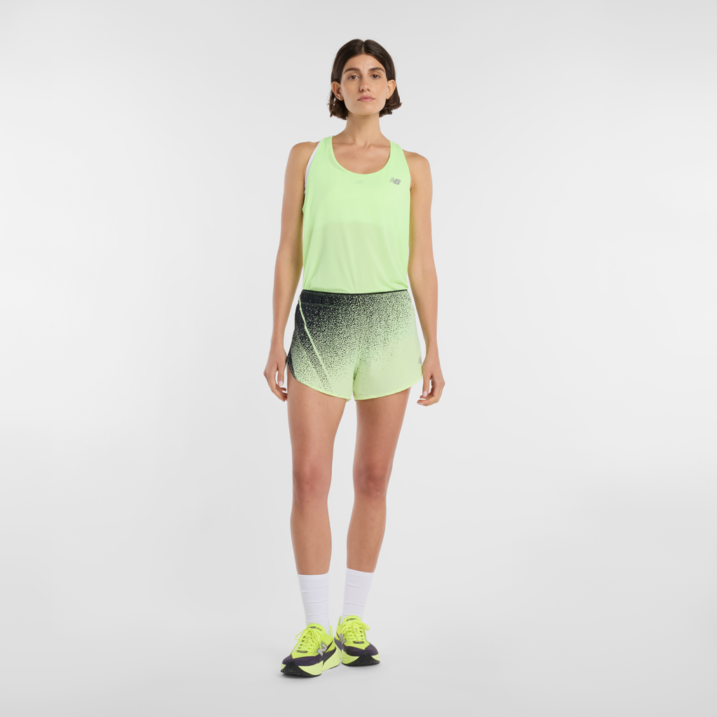 New Balance W RC Ultra Light Printed Short 3" in GELB