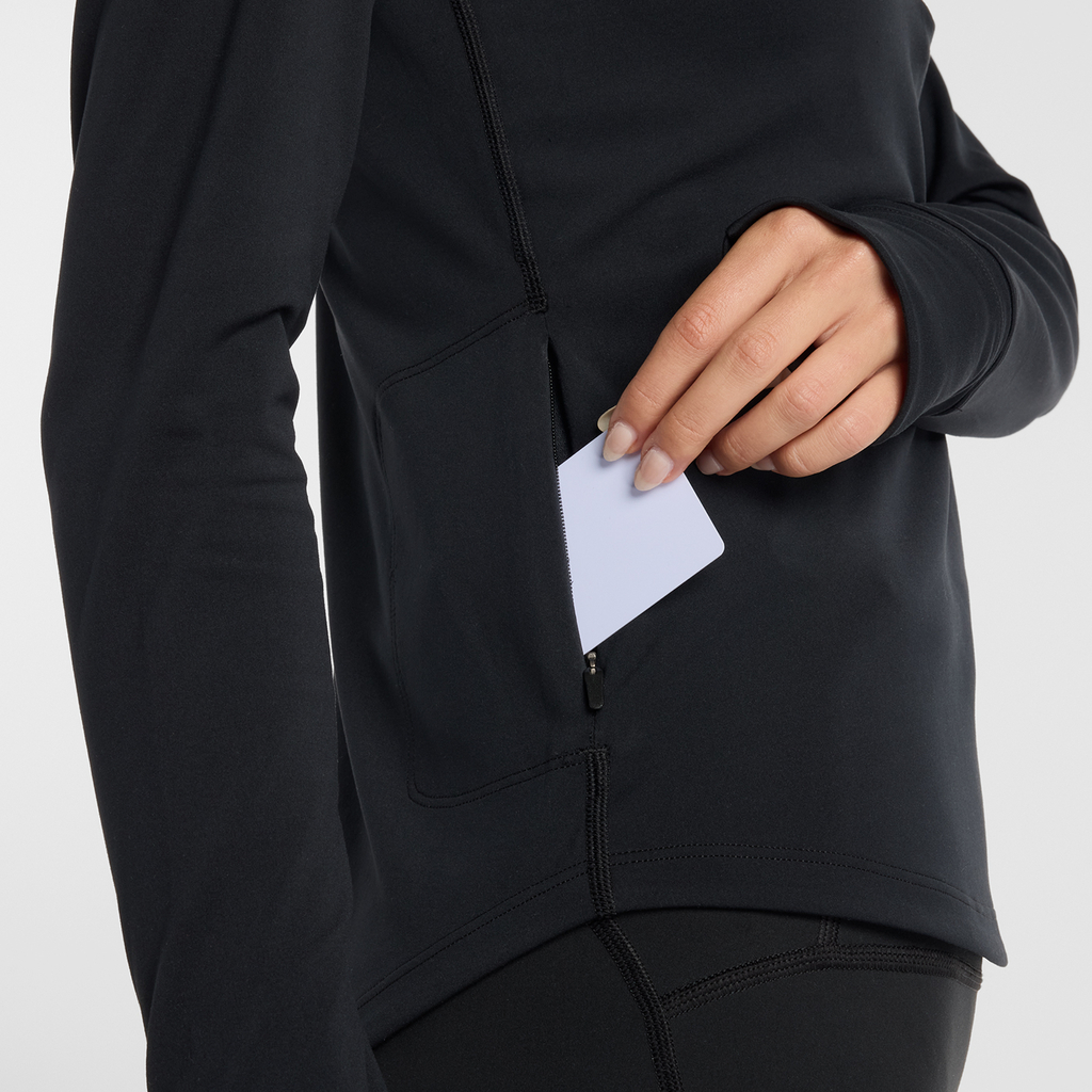 New Balance NB Harmony Half Zip in SCHWARZ