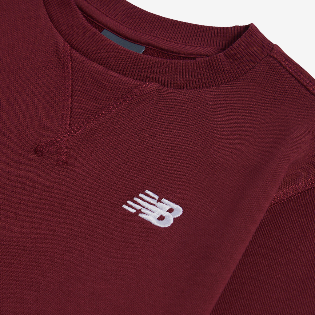 New Balance B New Balance French Terry Small Logo Crew in ROT