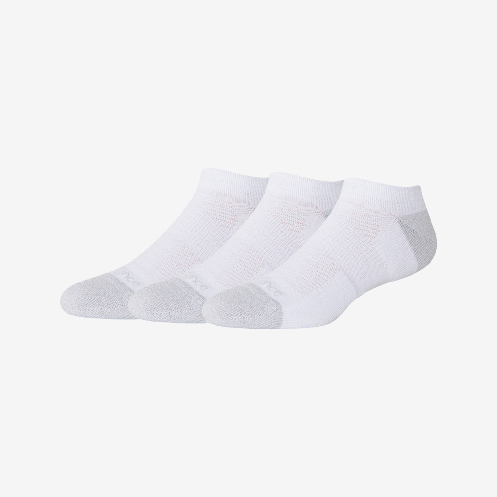 New Balance Active No Show Socks 3 Pack in WEISS