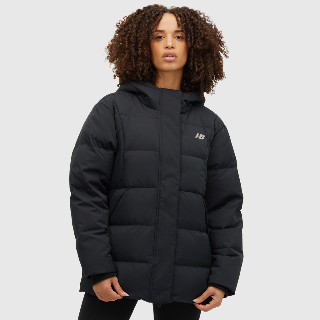 New Balance W NBX Soft Alpine Icon Down Jacket in SCHWARZ