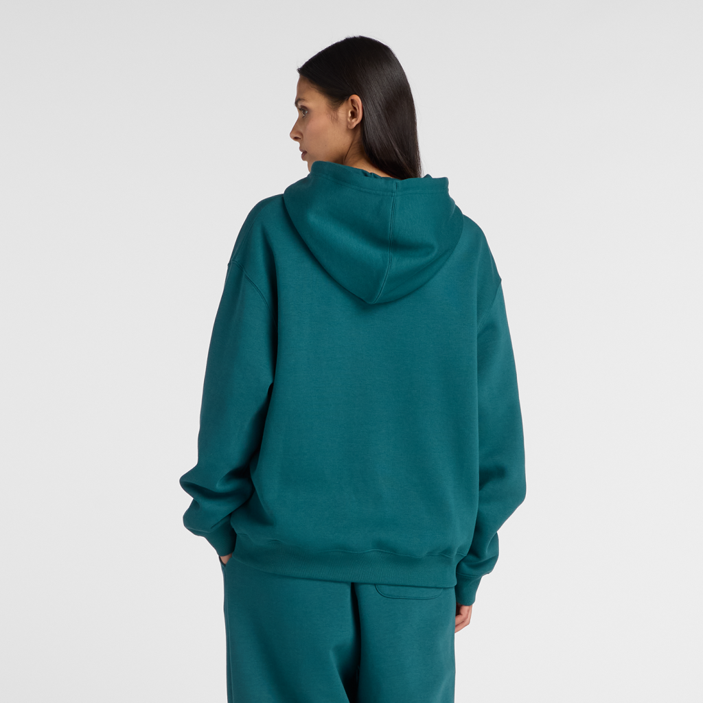 New Balance W Linear Heritage Fleece Hoodie in GRÜN