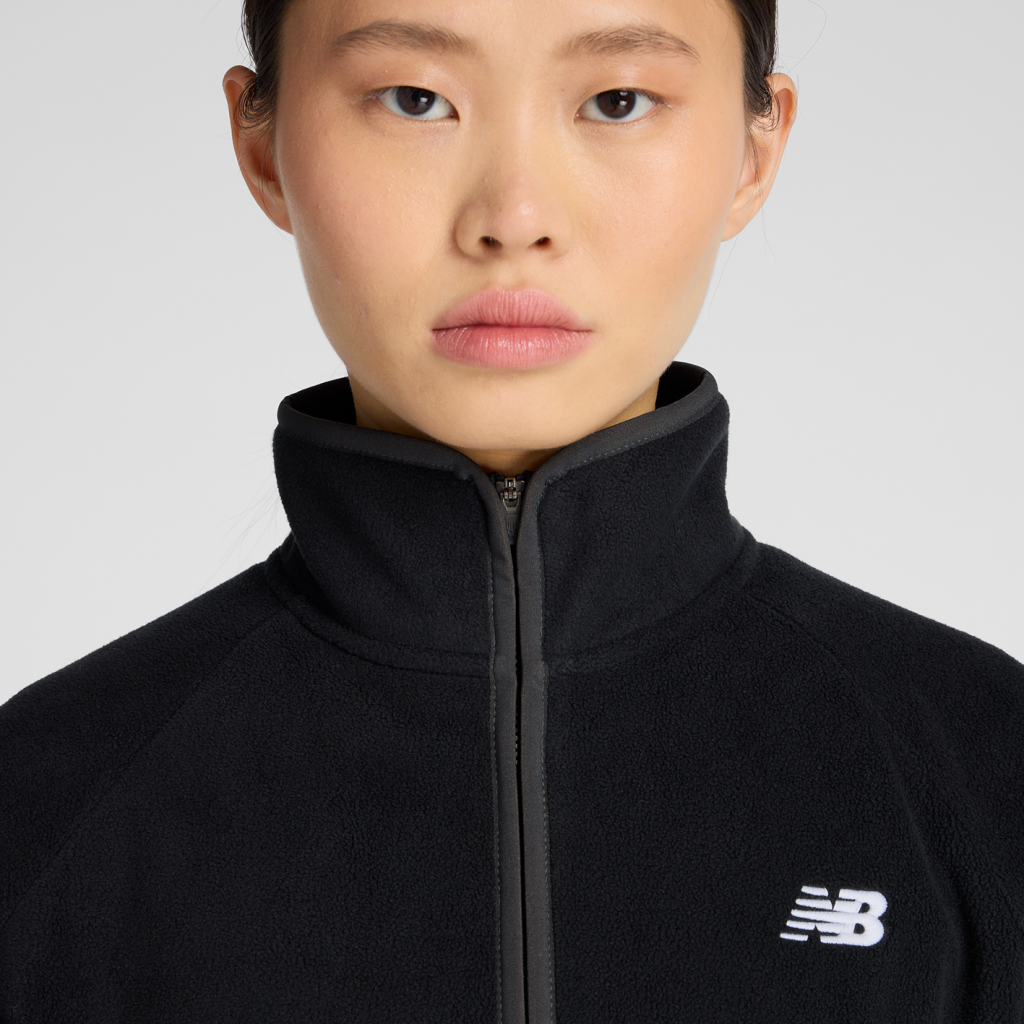 New Balance W Polar Fleece Half Zip in SCHWARZ