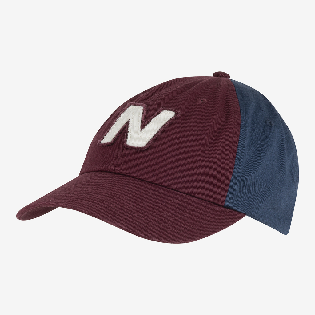 New Balance Color Blocked Block N Panel Classic Hat in ROT