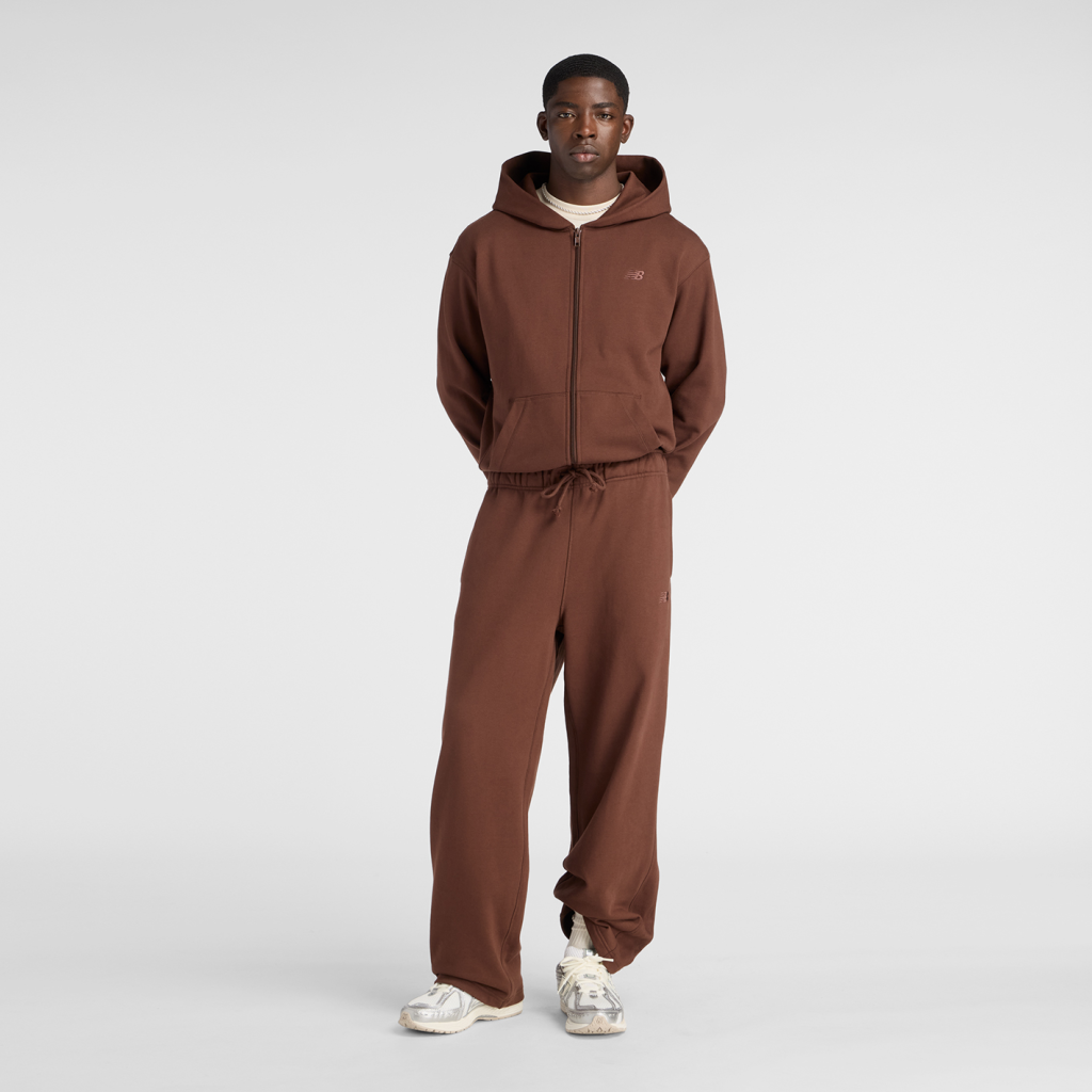 New Balance Athletics French Terry Full Zip in BRAUN