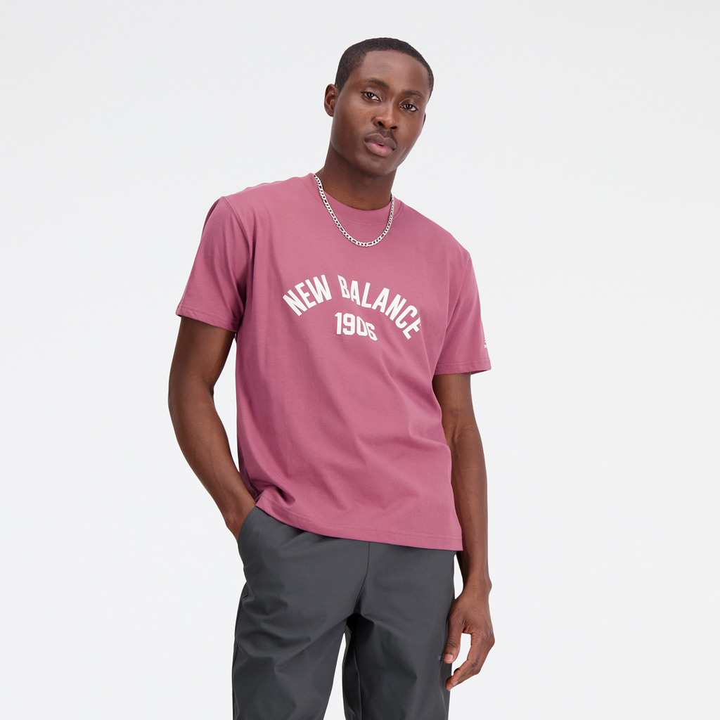 New Balance Essentials Varsity T-Shirt in ROT