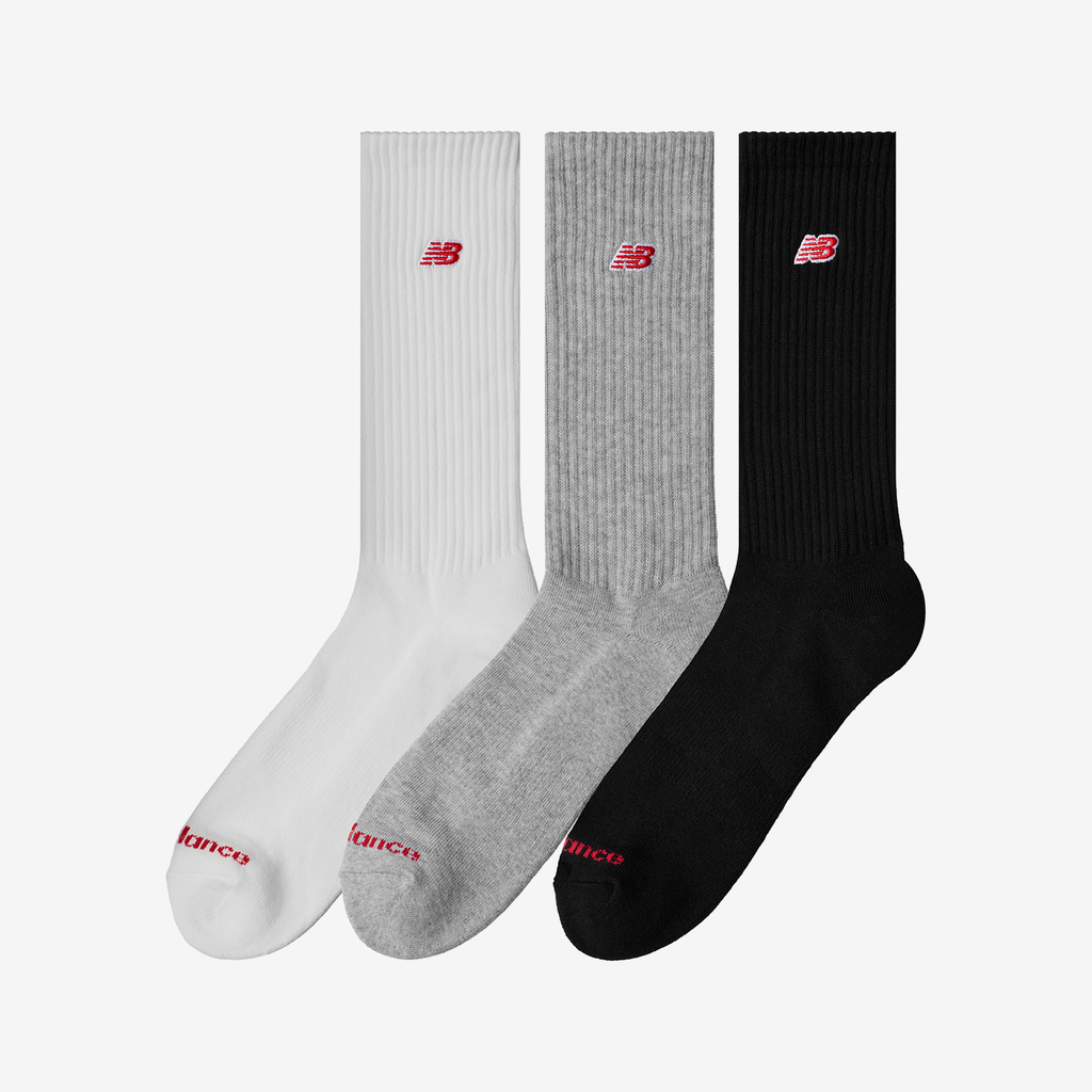 New Balance Patch Logo Crew 3 Pack in WEISS