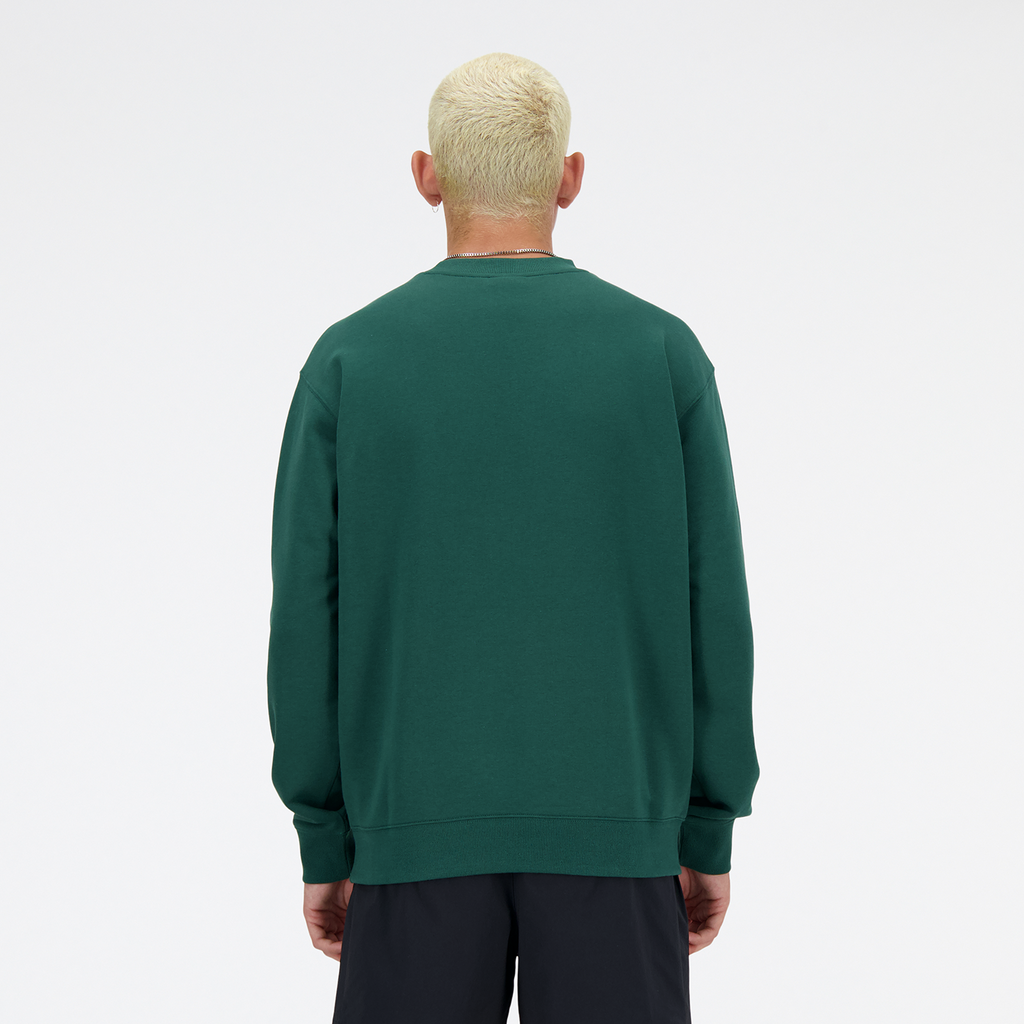 New Balance Sport Essentials Small Logo French Terry Crew in GRÜN