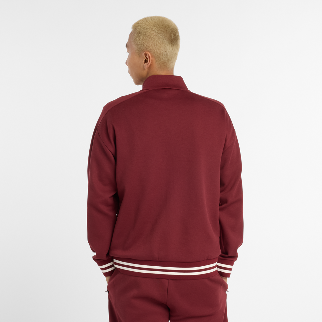 New Balance Post Season Pique Track Jacket in ROT