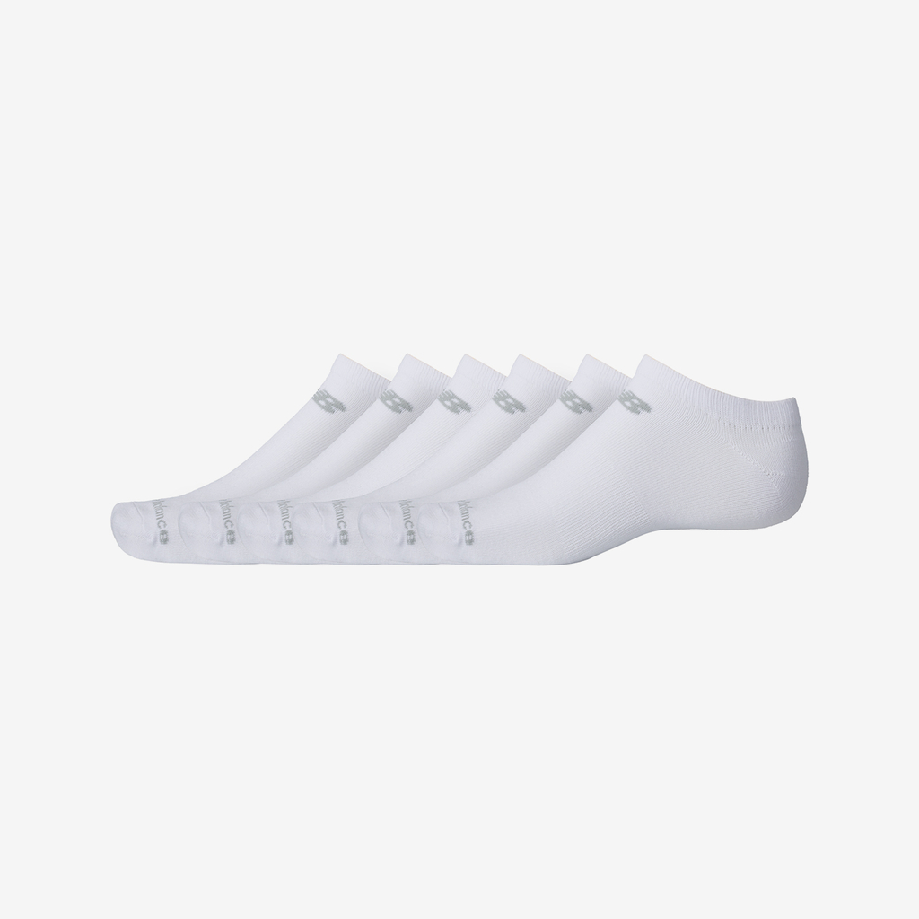 New Balance Performance Basic No Show 6 Pack in WEISS