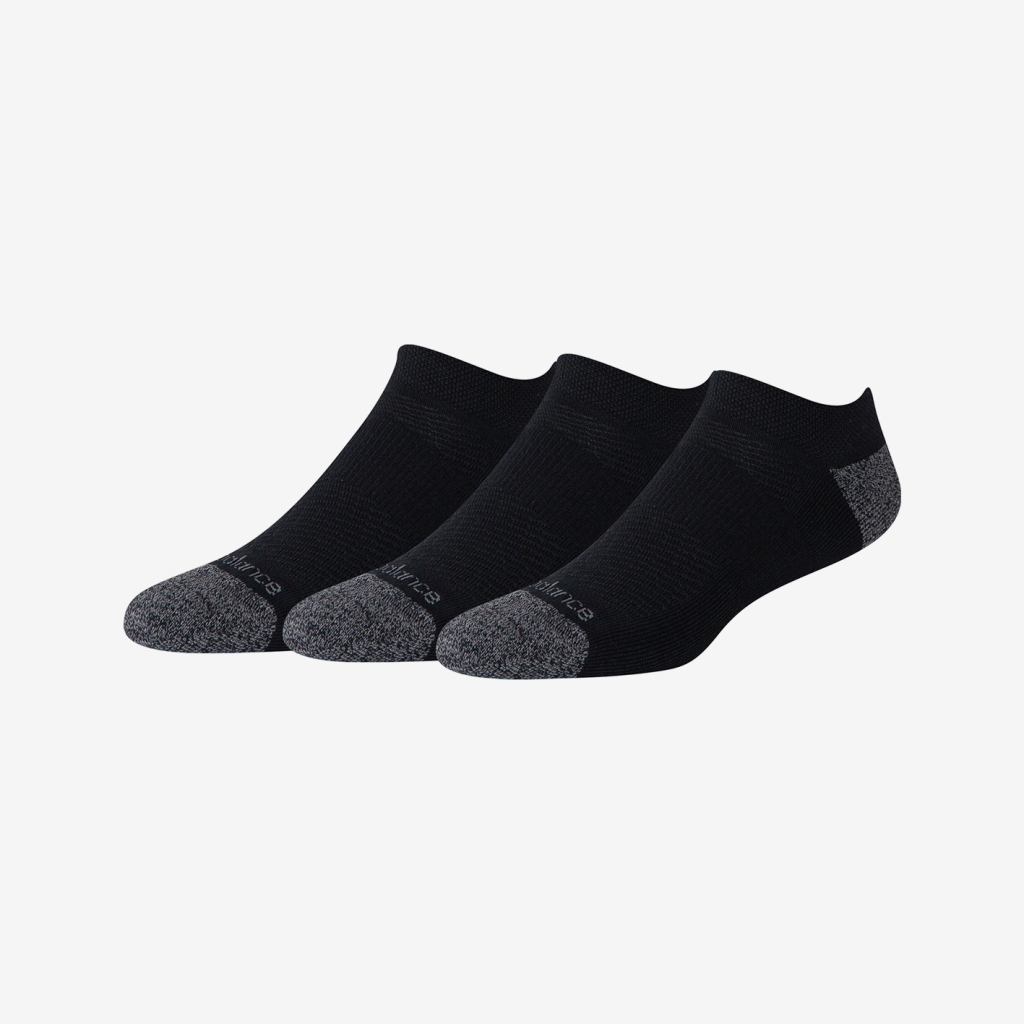 New Balance Active No Show Socks 3 Pack in SCHWARZ