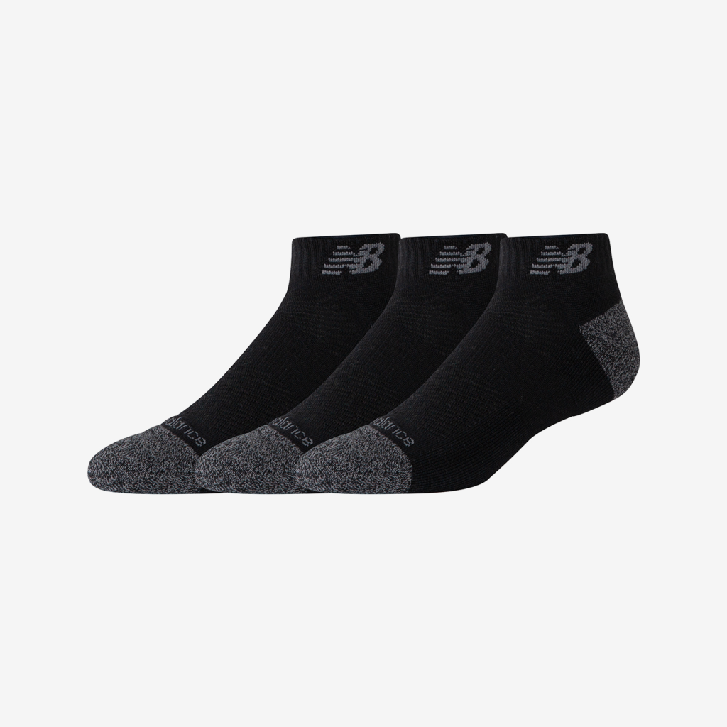 New Balance Active Low Cut Socks 3 Pack in SCHWARZ