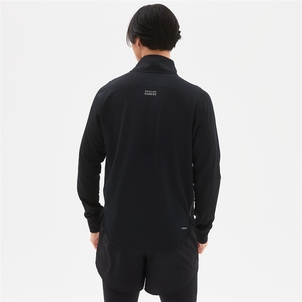 New Balance NB Heat Grid Half Zip in SCHWARZ