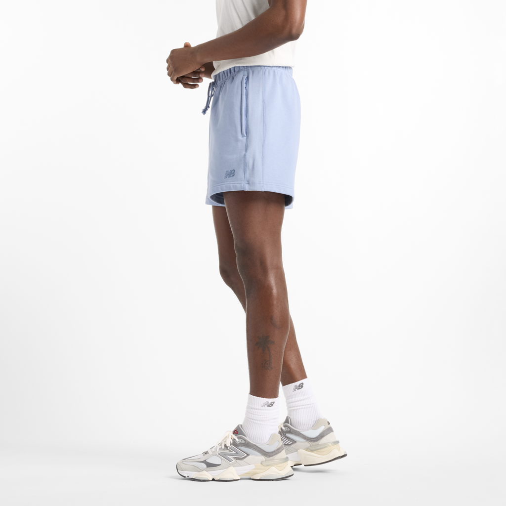 New Balance NB Athletics French Terry Short 5 Inch in BLAU