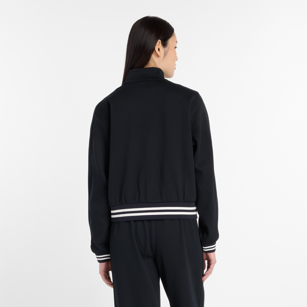 New Balance W Post Season Pique Track Jacket in SCHWARZ