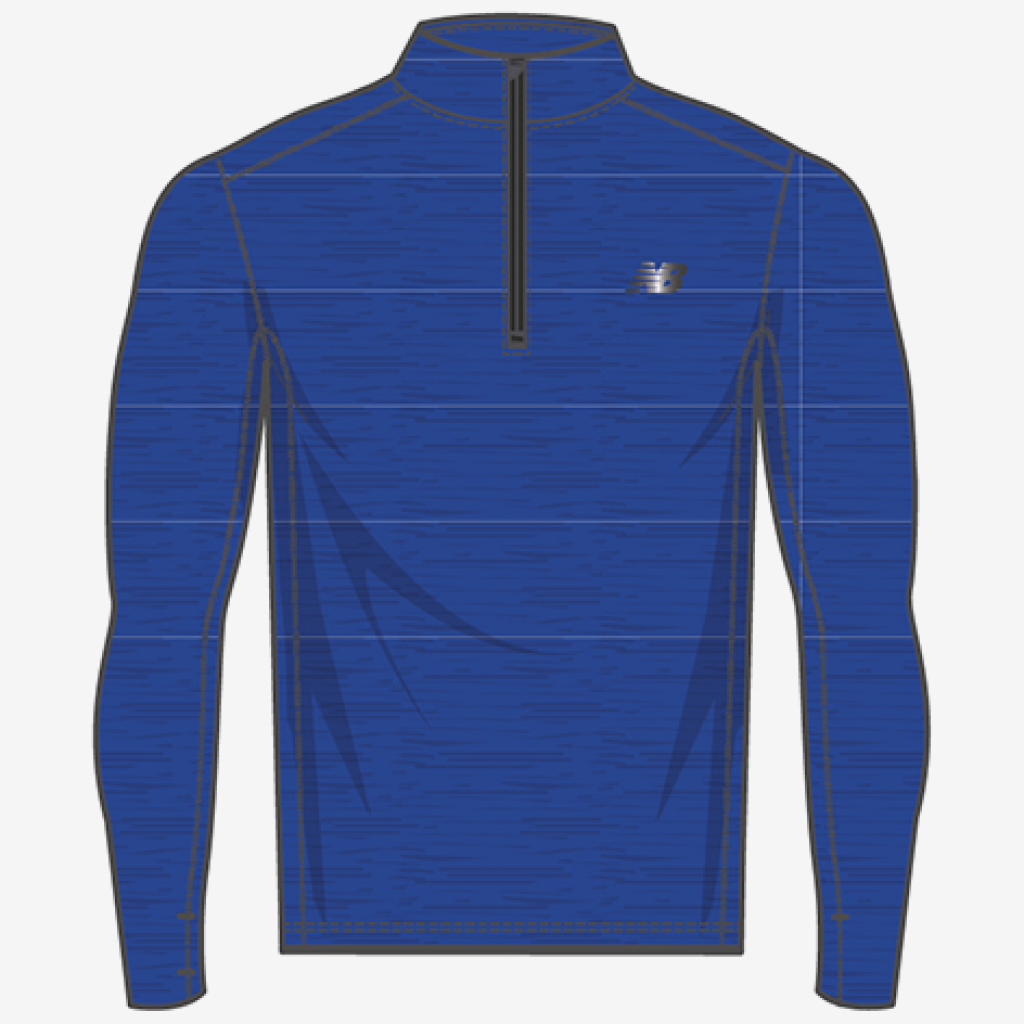New Balance Core Space Dye 1/4 Zip in BLAU