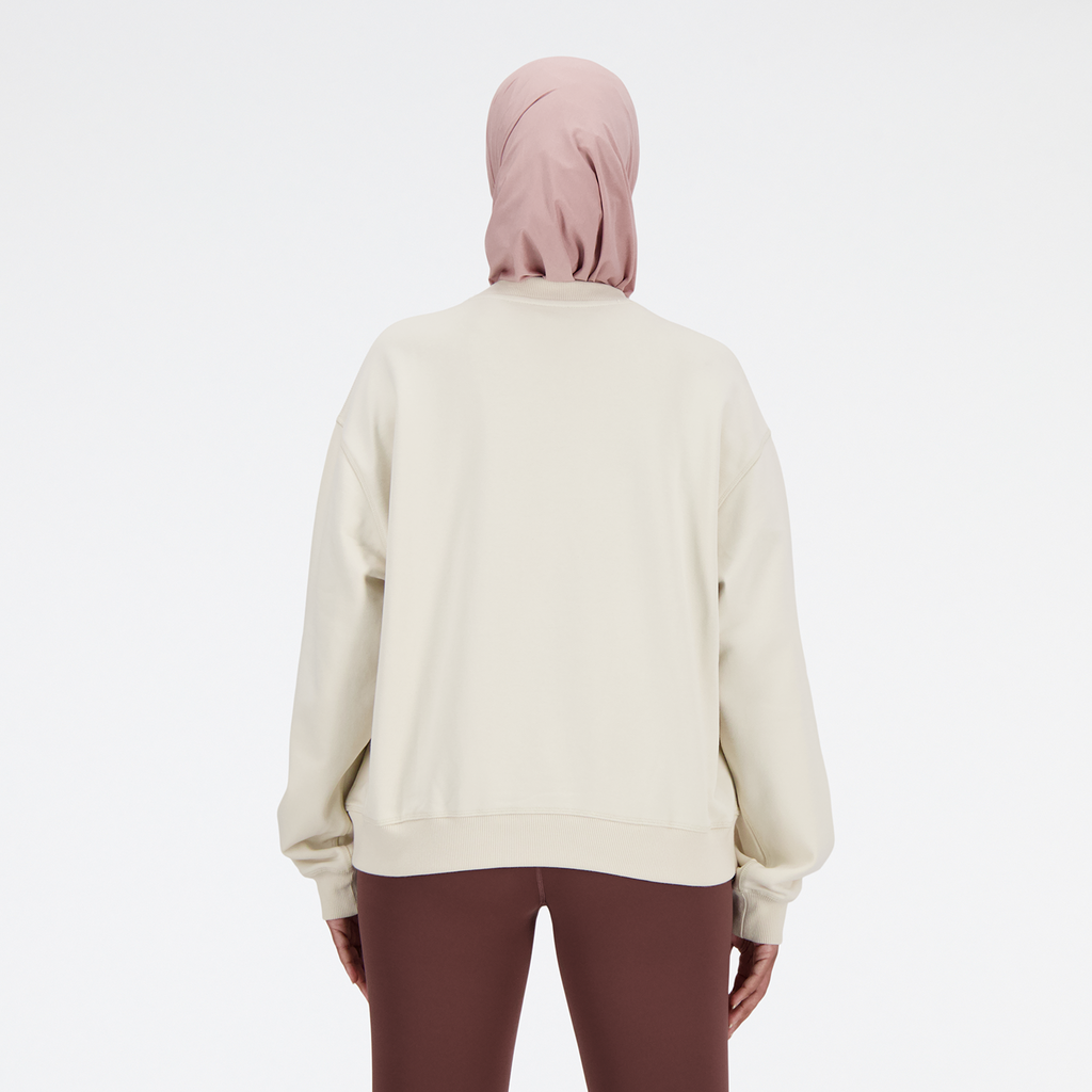 New Balance W NB Athletics French Terry Crew in BEIGE