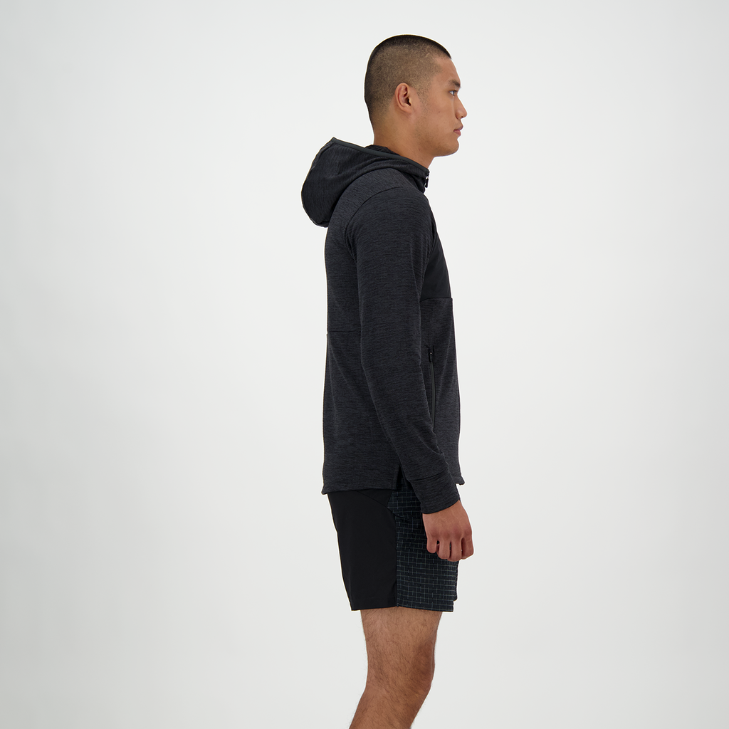 New Balance Heat Grid Hooded Full Zip in SCHWARZ